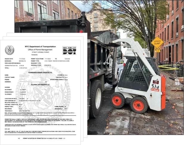 Permit stage concrete loading truck